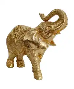 Goldfarbener Deko-Elefant, gold
