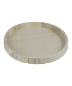 Rundes Dekotablett, naturfarben