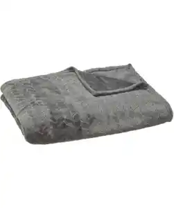 Kuschelige Wohndecke, grau