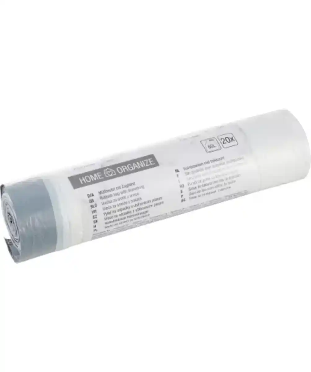 Bild 1 von Müllbeutel mit Zugband, weiß