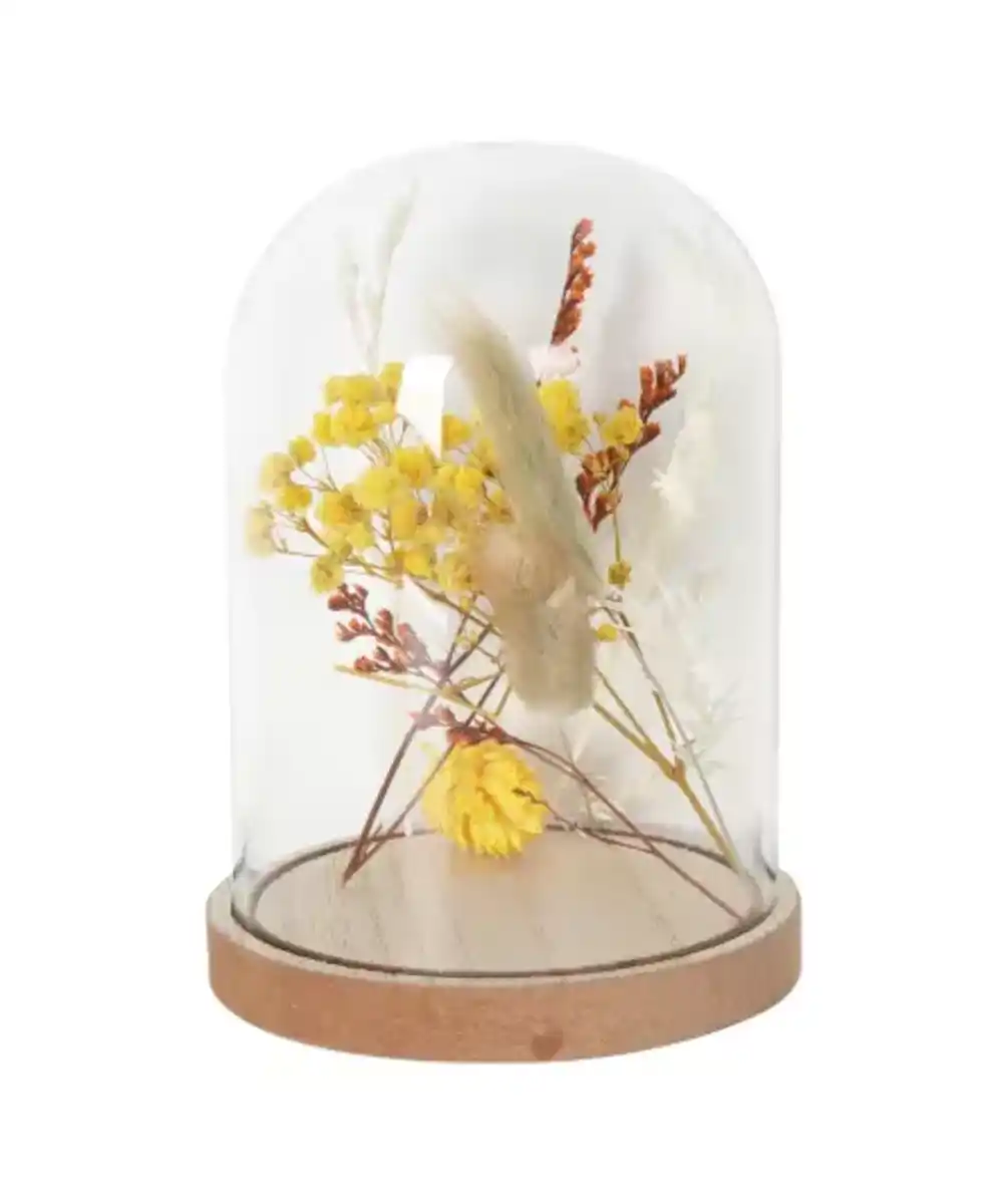 Bild 1 von Deko-Glocke mit Trockenblumen, naturfarben