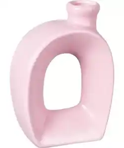 Keramikvase mit Loch, rosa