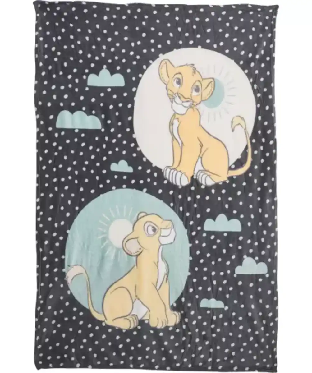 Bild 1 von The Lion King Lizenz Wohndecke, dunkelgrau bedruckt