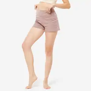 KIMJALY Shorts Yoga Damen Baumwolle - braun