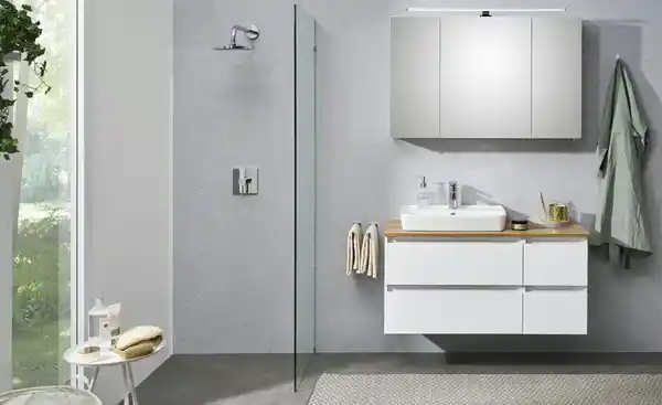 Bild 2 von calmo2go Waschtischkombination   ¦ weiß ¦ Maße (cm): B: 113 H: 64,2 T: 50.0 Schränke > Badschränke > Komplett-Badkombinationen - Möbel Kraft