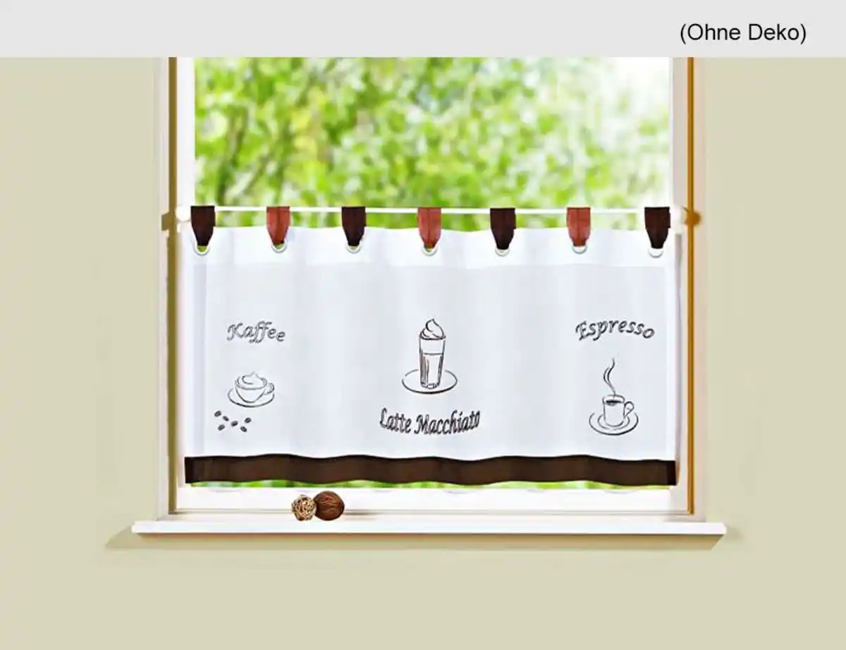 Bild 1 von Scheibengardine Kaffee braun