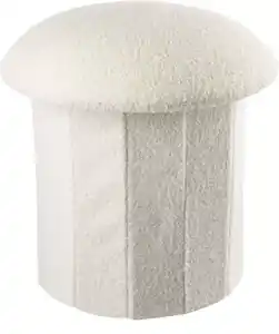 Sitzhocker Pilz, weiß