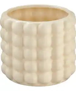 Blumentopf in Creme, creme
