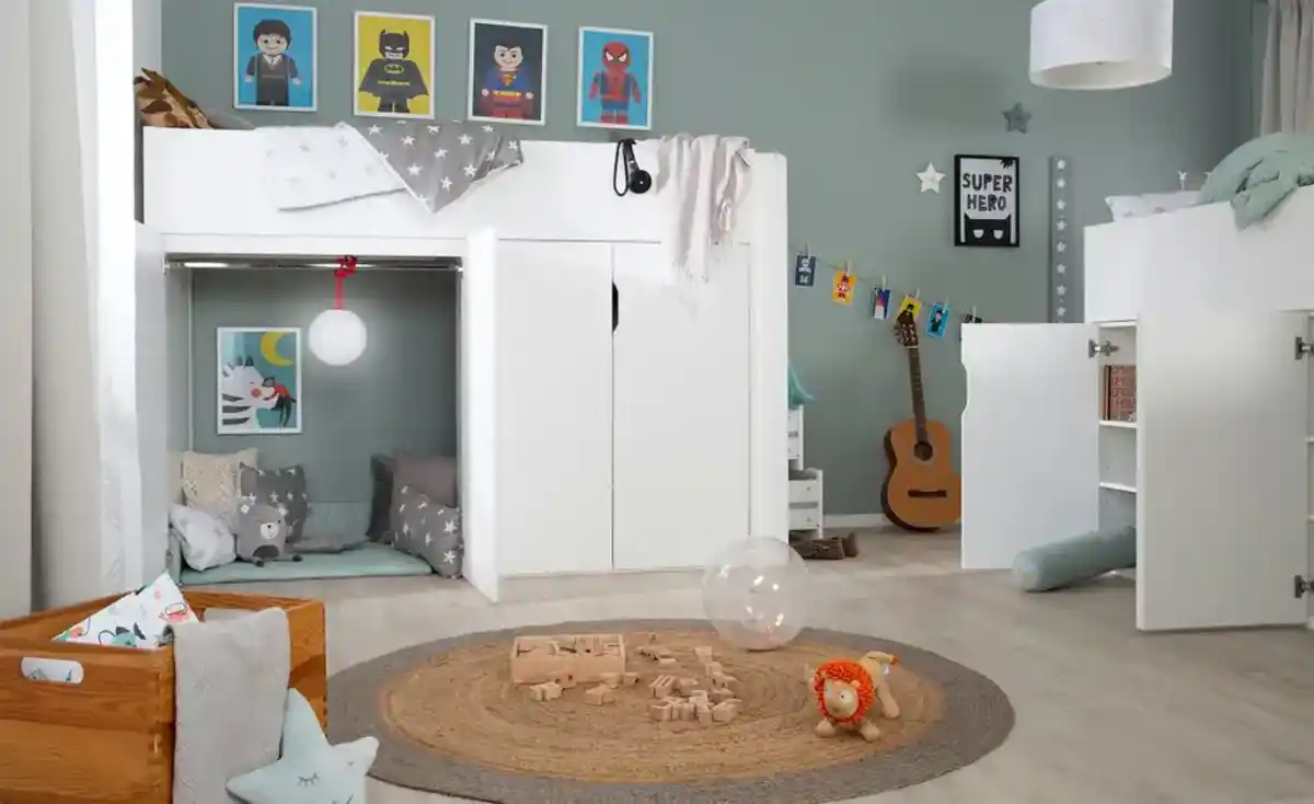 Bild 1 von Mia & Mo Hochbett mit Stauraum  Tarah ¦ weiß ¦ Maße (cm): B: 217 H: 150,6 T: 96.0 Betten > Bettgestelle - Möbel Kraft