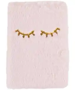 Notizbuch mit flauschigem Einband, hellrosa