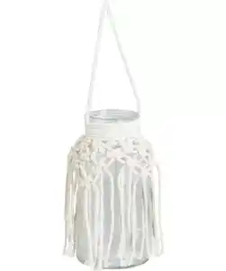 Glasvase Makramee, transparent