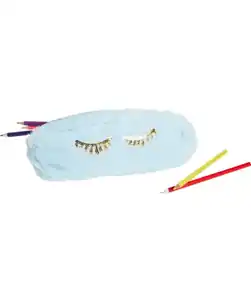 Etui Plüsch, hellblau