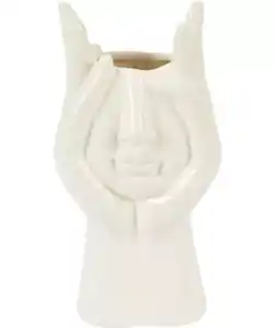 Keramikvase, weiß