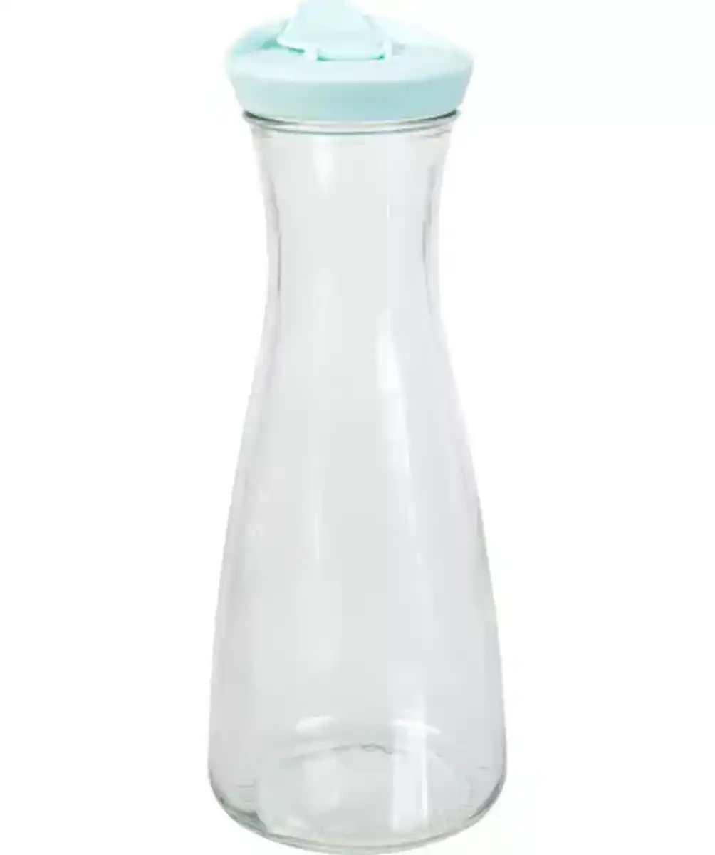 Bild 1 von Glaskaraffe, blau