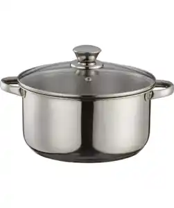 Edelstahltopf, silber