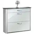 Bild 1 von Moderano Schuhschrank, Silber, Weiß, Alu, Metall, 1 Schubladen, 117x97x35 cm, Typenauswahl, Beimöbel erhältlich, Garderobe, Schuhaufbewahrung, Schuhschränke