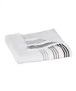 Handtuch mit Streifen, weiß