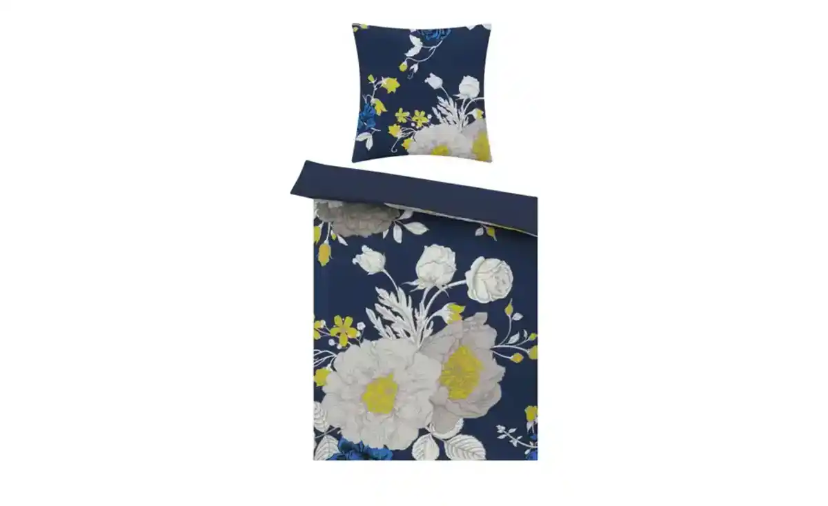 Bild 1 von como Satin Wende-Bettwäsche  Blue Rose ¦ blau ¦ Maße (cm): B: 135 Bettwaren > Bettwäsche-Sets > Ganzjahresbettwäsche - Möbel Kraft