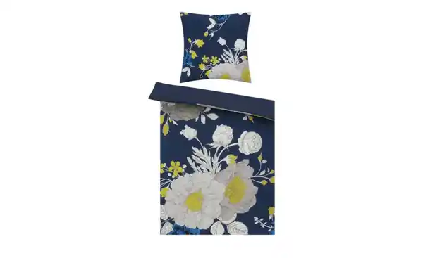 Bild 1 von como Satin Wende-Bettwäsche  Blue Rose ¦ blau ¦ Maße (cm): B: 135 Bettwaren > Bettwäsche-Sets > Ganzjahresbettwäsche - Möbel Kraft