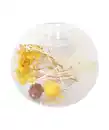 Bild 1 von Teelichthalter mit Trockenblumen, gelb