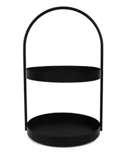 Schwarze Deko-Etagere, schwarz