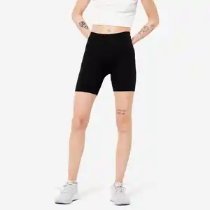 DOMYOS Shorts Radlerhose Damen - schwarz