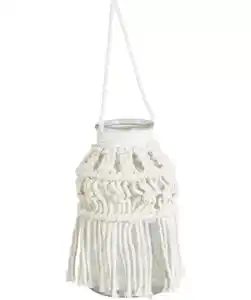 Glasvase Makramee, transparent