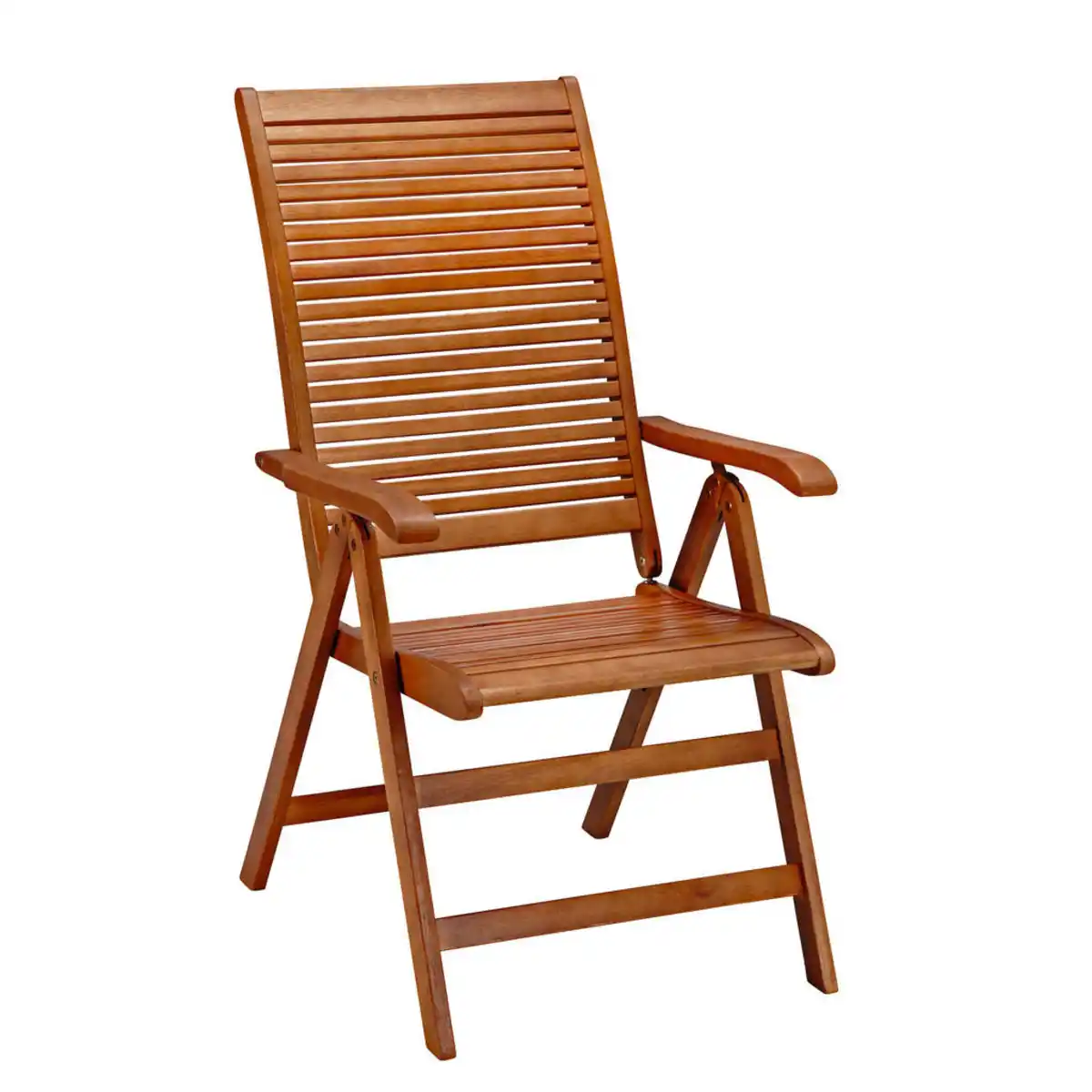 Bild 1 von Ambia Garden Gartenklappsessel, Braun, Holz, Eukalyptusholz, massiv, eckig, 60x110x70.5 cm, klappbar, Gartenmöbel, Gartenstühle, Gartenklappstühle