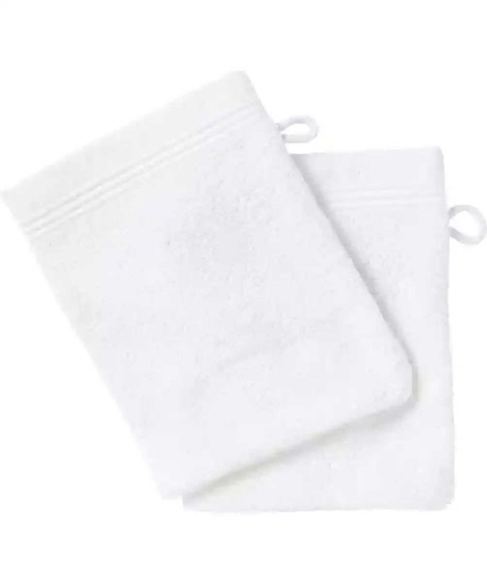 Bild 1 von Waschhandschuhe aus Baumwolle, weiß