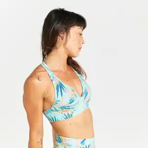 OLAIAN Bikini-Oberteil Bustier Damen - Ana Leoplant türkis