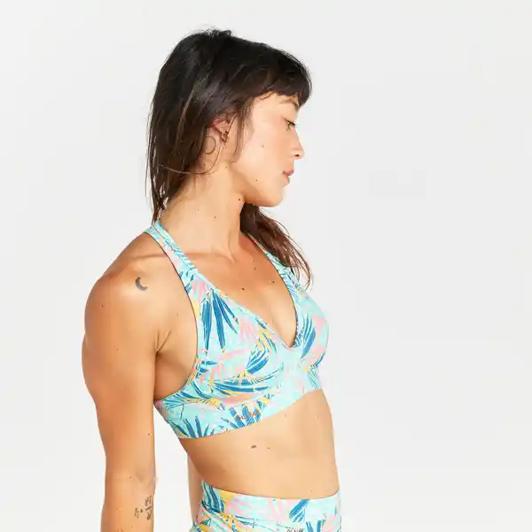 Bild 1 von OLAIAN Bikini-Oberteil Bustier Damen - Ana Leoplant türkis