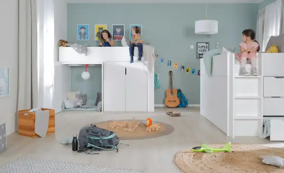 Bild 3 von Mia & Mo Hochbett mit Stauraum  Tarah ¦ weiß ¦ Maße (cm): B: 217 H: 150,6 T: 96.0 Betten > Bettgestelle - Möbel Kraft