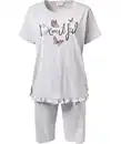 Bild 1 von Pyjama mit Rüschen, grau melange