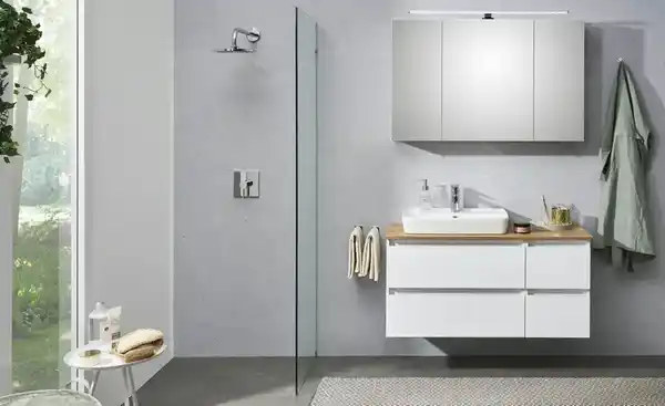 Bild 3 von calmo2go Waschtischkombination   ¦ weiß ¦ Maße (cm): B: 113 H: 64,2 T: 50.0 Schränke > Badschränke > Komplett-Badkombinationen - Möbel Kraft