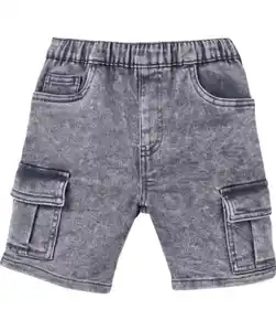 Jeans-Shorts Stone-washed, Denim light grey