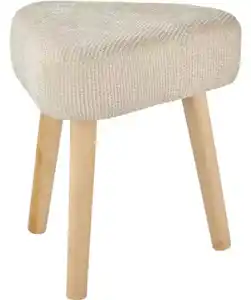 Sitzhocker Chenille, weiß