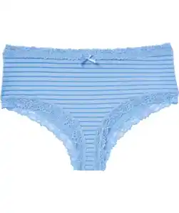 Panty mit Ausbrennermuster, blau