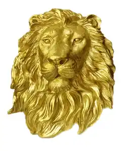 Deko-Löwenkopf, gold