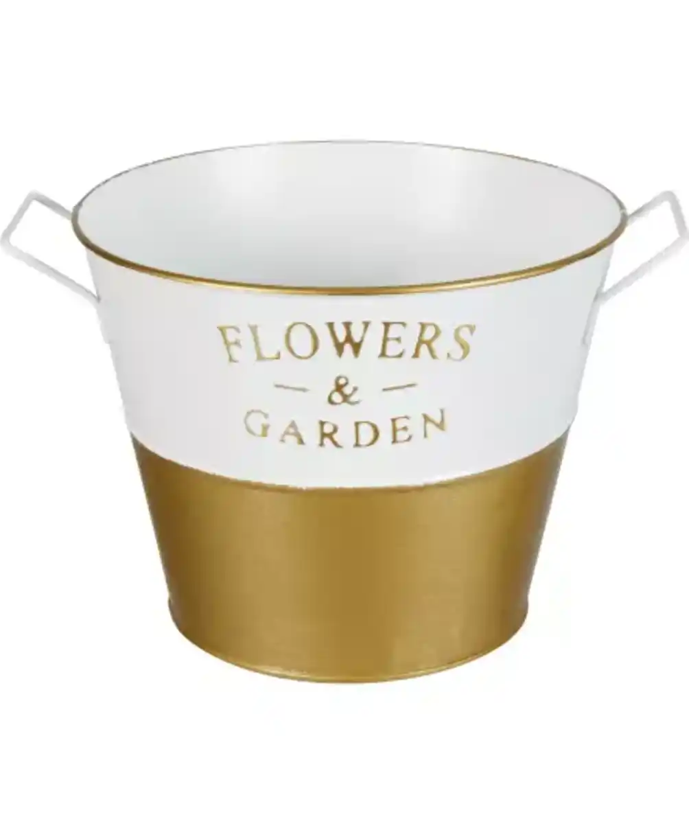 Bild 1 von Metall-Pflanztopf, weiß