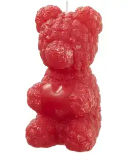 Kerze in Bärchenform, rot
