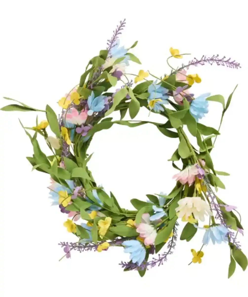 Bild 1 von Kunstblumenkranz, hellblau