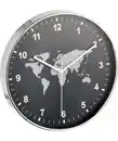 Bild 1 von Wanduhr Weltkarte, schwarz