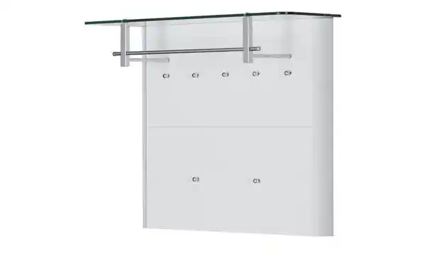 Bild 3 von Garderobenpaneel   ¦ weiß ¦ MDF-Platte ¦ Maße (cm): B: 96 H: 78 T: 33.0 Garderoben & Kleiderstangen > Wandgarderoben - Möbel Kraft