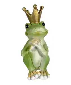 Deko-Frosch mit Krone, grün