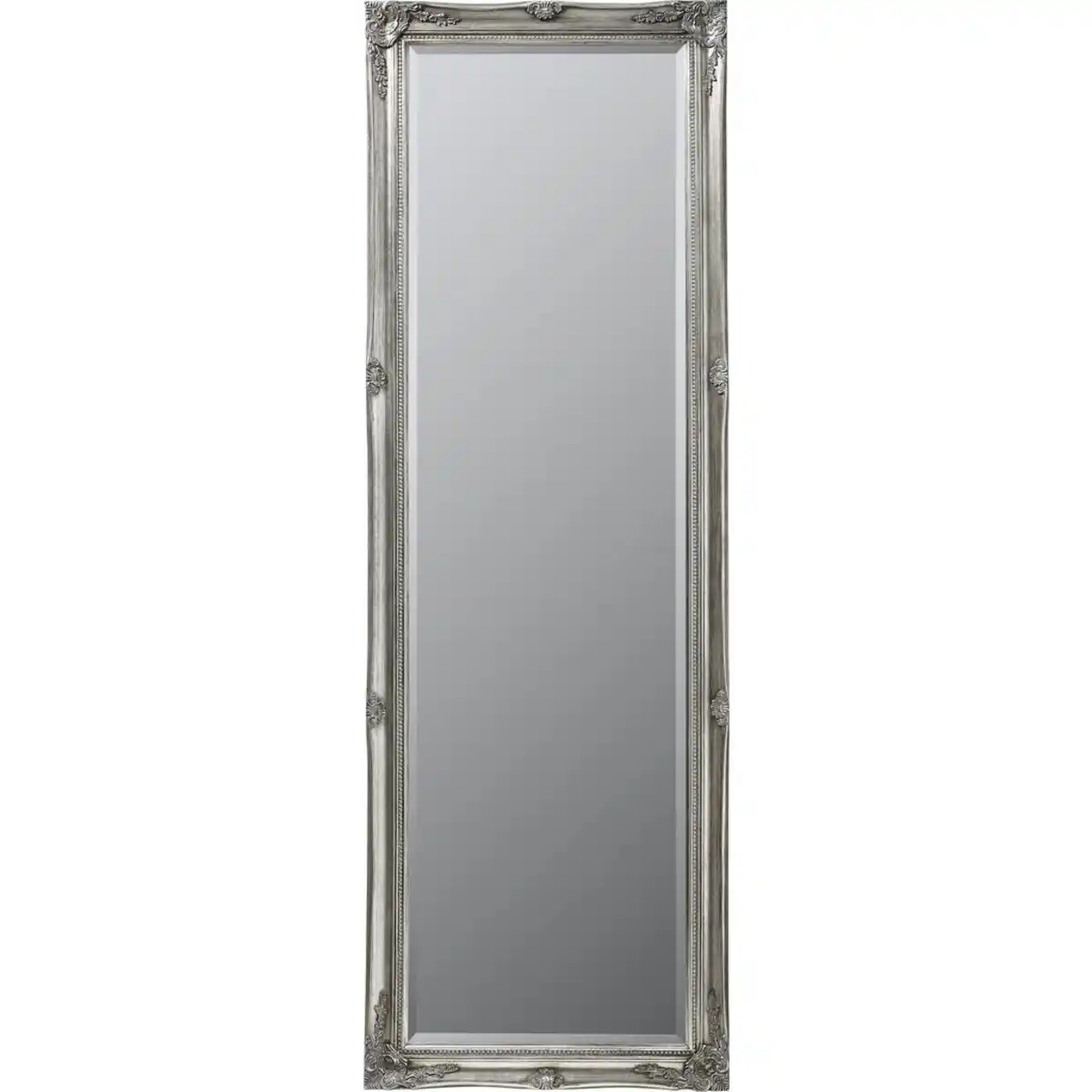 Bild 1 von Landscape Wandspiegel, Silber, Holz, Glas, Tanne,Tanne, massiv, rechteckig, 50x150x3.3 cm, Facettenschliff, senkrecht und waagrecht montierbar, in verschiedenen Größen erhältlich, Ganzkörperspieg