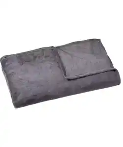 Fleecedecke in Anthrazit, anthrazit