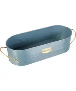 Metall-Pflanzkasten, blau