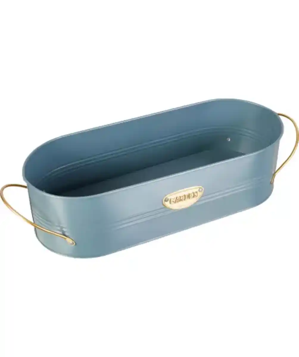 Bild 1 von Metall-Pflanzkasten, blau