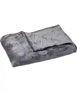 Flanell-Wohndecke, grau