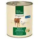 Bild 1 von REAL NATURE Original Nassfutter für Hunde Adult Kalbsherzen und Huhn 6x800 g